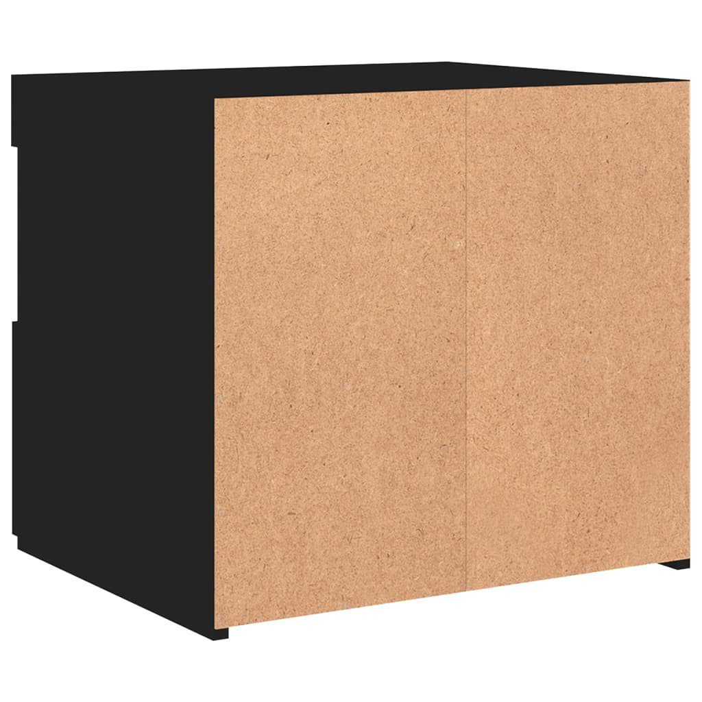 vidaXL Bedside Cabinet | Black | Engineered wood | 50x40x45 cm | Bedside Cabinet