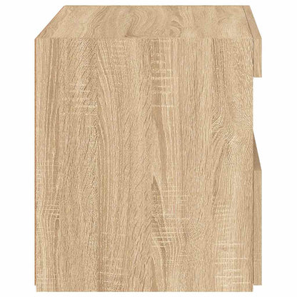 vidaXL Bedside Cabinet with LED Lights Sonoma Oak 50x40x45 cm