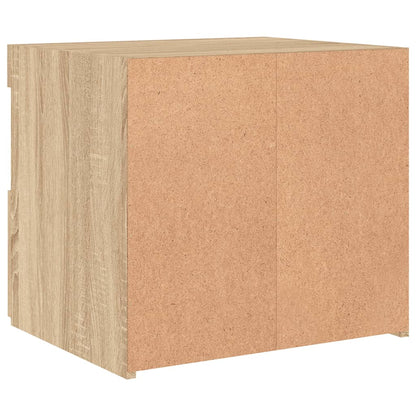 vidaXL Bedside Cabinets with LED Lights 2 pcs Sonoma Oak 50x40x45 cm