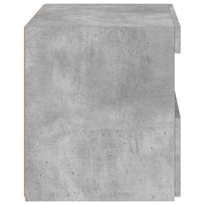 vidaXL Bedside Cabinet with LED Lights Concrete Grey 50x40x45 cm