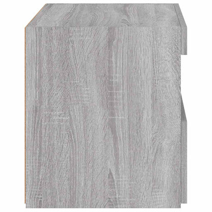 vidaXL Bedside Cabinet with LED Lights Grey Sonoma 50x40x45 cm