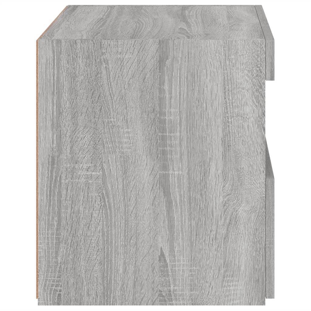 vidaXL Bedside Cabinets with LED Lights 2 pcs Grey Sonoma 50x40x45 cm