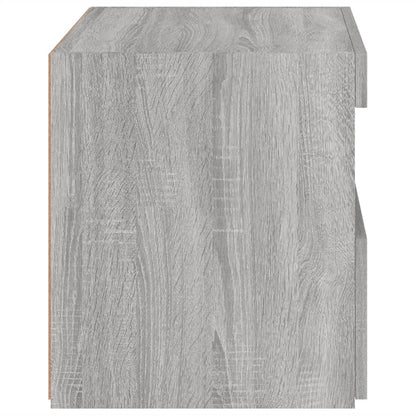 vidaXL Bedside Cabinets with LED Lights 2 pcs Grey Sonoma 50x40x45 cm