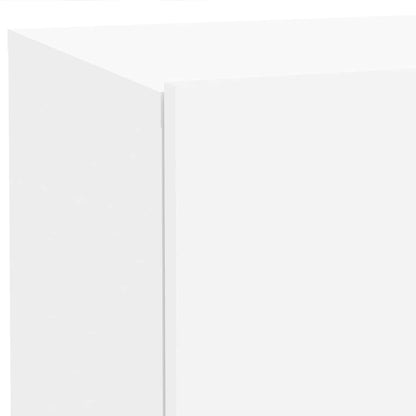 vidaXL Bedside Cabinet with LED Lights White 70x36x40.5 cm