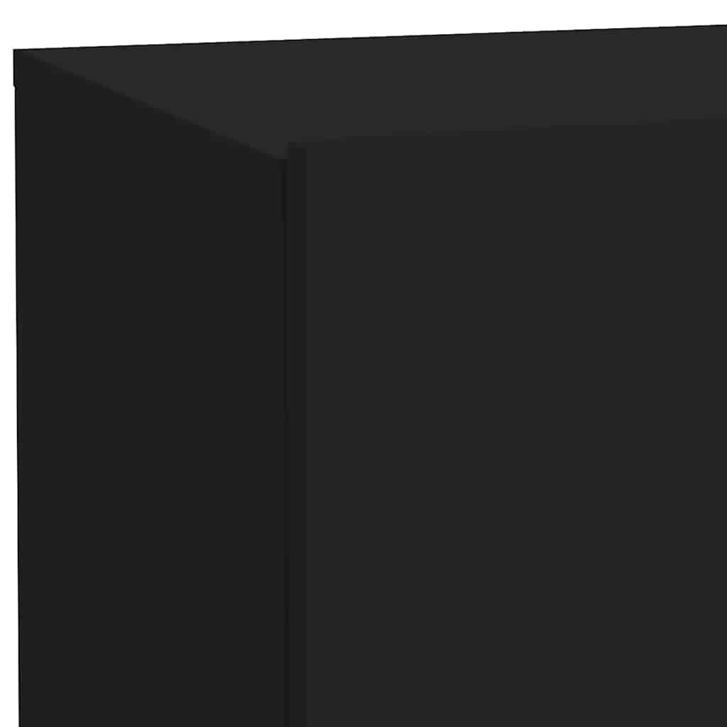 vidaXL Bedside Cabinet with LED Lights Black 70x36x40,5 cm