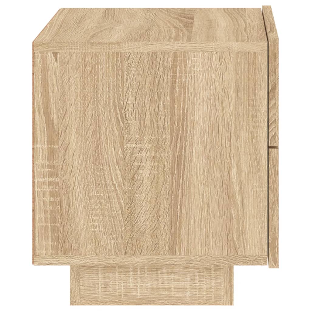 vidaXL Bedside Cabinet with LED Lights Sonoma Oak 70x36x40.5 cm