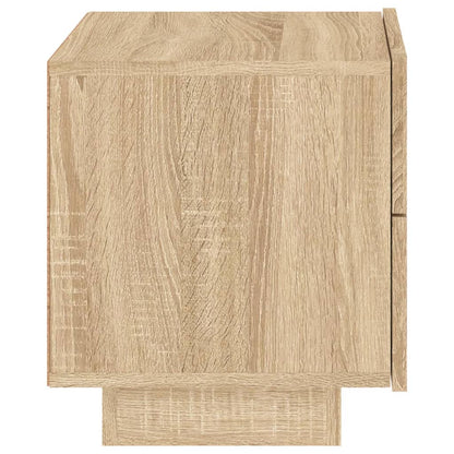 vidaXL Bedside Cabinet with LED Lights Sonoma Oak 70x36x40.5 cm