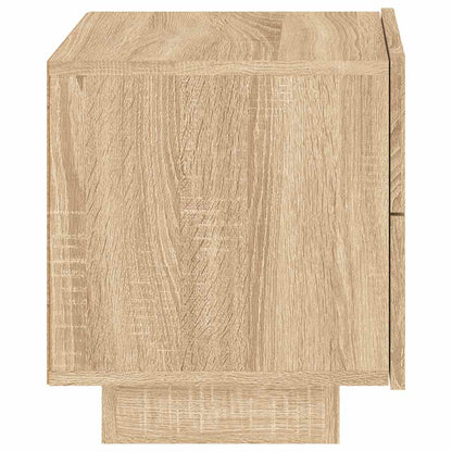 vidaXL Bedside Cabinet with LED Lights Sonoma Oak 70x36x40.5 cm