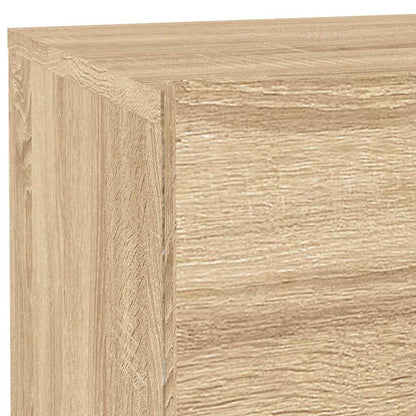 vidaXL Bedside Cabinet with LED Lights Sonoma Oak 70x36x40.5 cm
