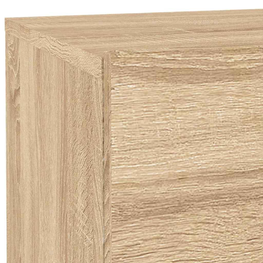 vidaXL Bedside Cabinet with LED Lights Sonoma Oak 70x36x40,5 cm