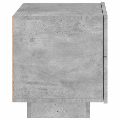 vidaXL Bedside Cabinet with LED Lights Concrete Grey 70x36x40,5 cm