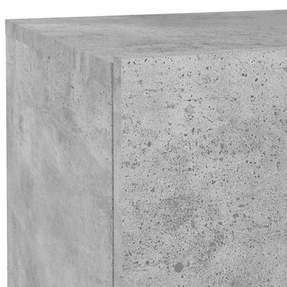 vidaXL Bedside Cabinet with LED Lights Concrete Grey 70x36x40,5 cm