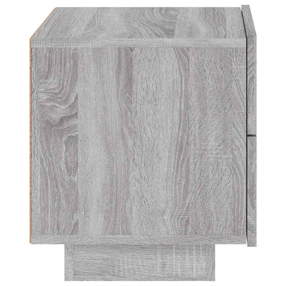 vidaXL Bedside Cabinet with LED Lights Grey Sonoma 70x36x40.5 cm