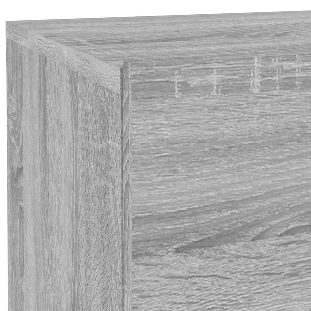 vidaXL Bedside Cabinet with LED Lights Grey Sonoma 70x36x40.5 cm