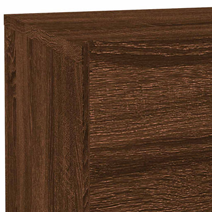 vidaXL Bedside Cabinet with LED Lights Brown Oak 70x36x40,5 cm