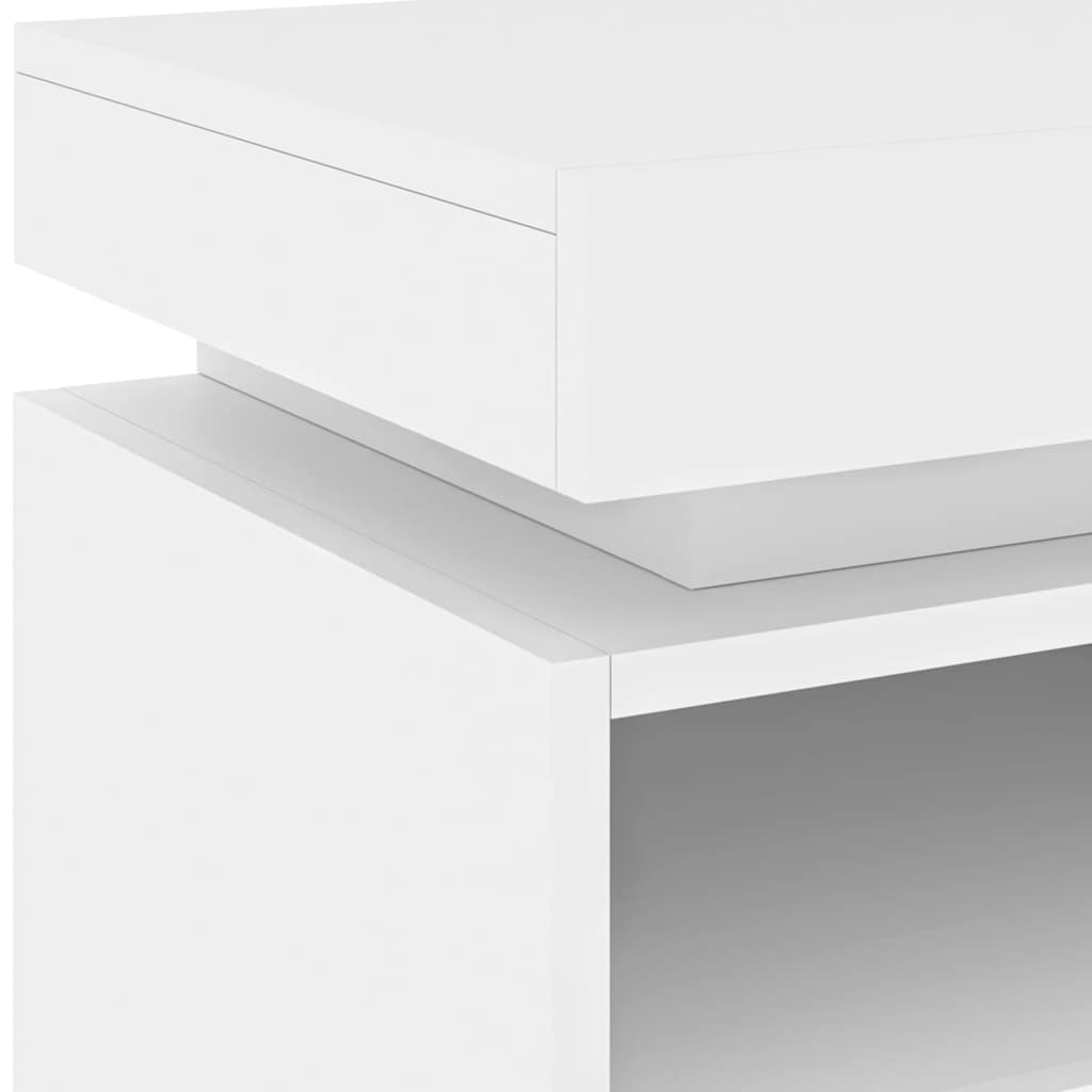 vidaXL Bedside Cabinets with LED Lights 2 pcs White 40x39x48,5 cm