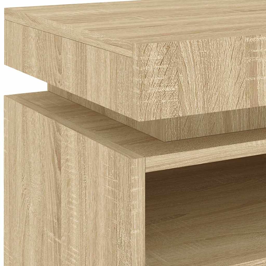 vidaXL Bedside Cabinets with LED Lights 2 pcs Sonoma Oak 40x39x48,5 cm