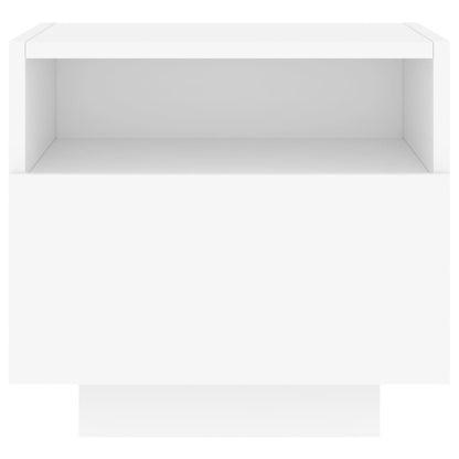 vidaXL Bedside Cabinets with LED Lights 2 pcs White 40x39x37 cm