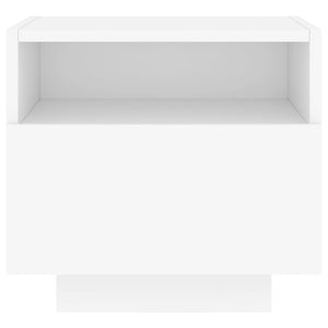 vidaXL Bedside Cabinets with LED Lights 2 pcs White 40x39x37 cm