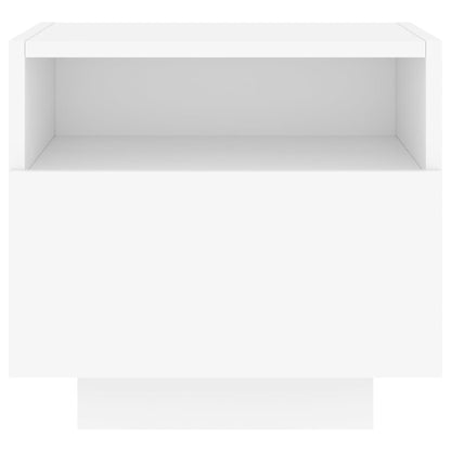 vidaXL Bedside Cabinets with LED Lights 2 pcs White 40x39x37 cm