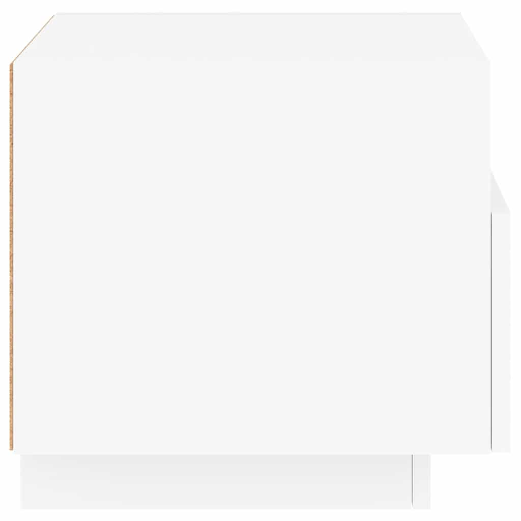 vidaXL Bedside Cabinets with LED Lights 2 pcs White 40x39x37 cm