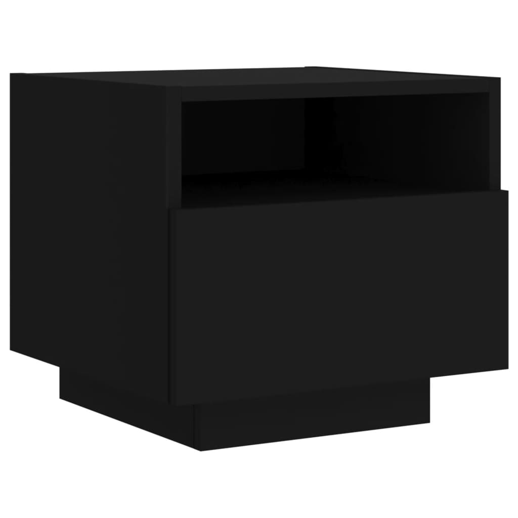 vidaXL Bedside Cabinet | Black | Engineered wood | Compact | Bedside Cabinet