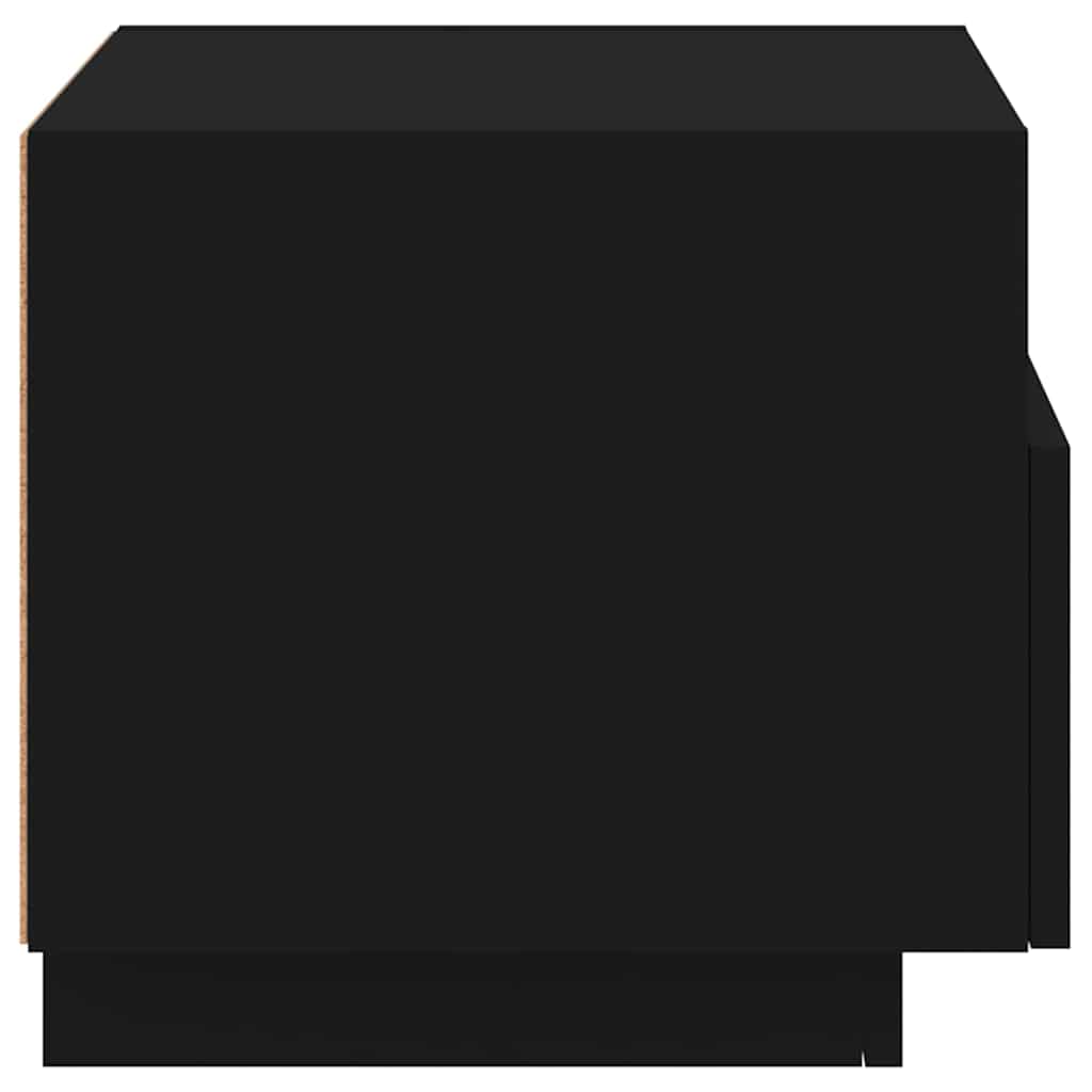vidaXL Bedside Cabinets with LED Lights 2 pcs Black 40x39x37 cm