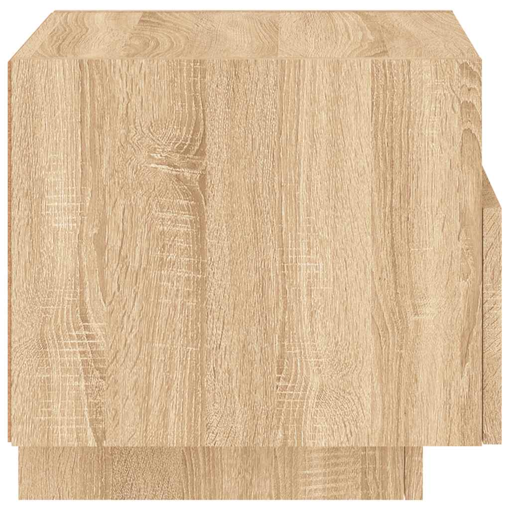 vidaXL Bedside Cabinets with LED Lights 2 pcs Sonoma Oak 40x39x37 cm