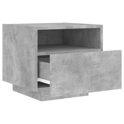 vidaXL Bedside Cabinets with LED Lights 2 pcs Concrete Grey 40x39x37cm