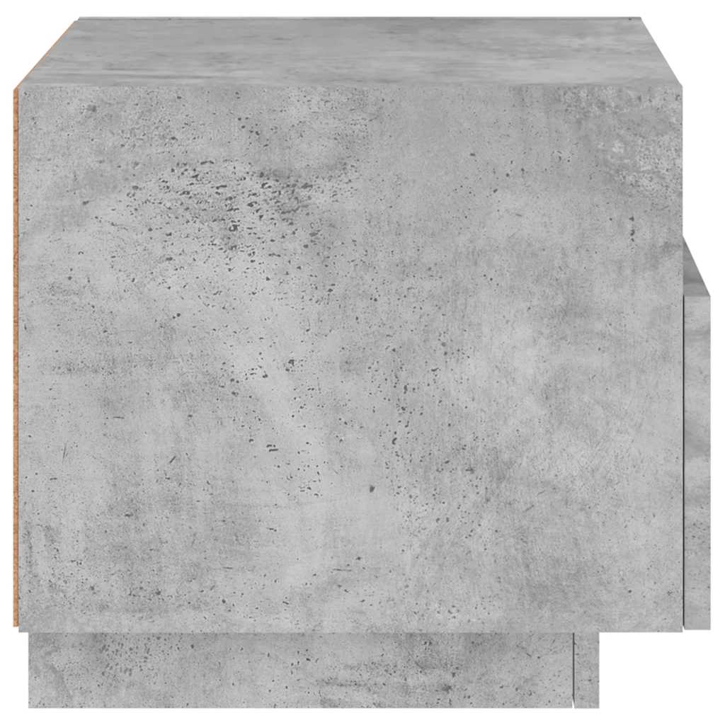vidaXL Bedside Cabinets with LED Lights 2 pcs Concrete Grey 40x39x37cm