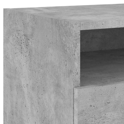 vidaXL Bedside Cabinets with LED Lights 2 pcs Concrete Grey 40x39x37cm