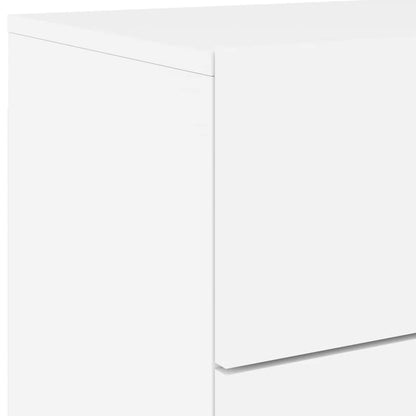 vidaXL Wall-mounted Bedside Cabinets with LED Lights 2 pcs White