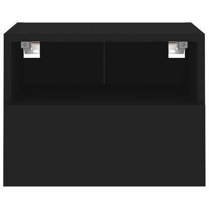 vidaXL TV Wall Cabinets 2 pcs Black 40x30x30 cm Engineered Wood