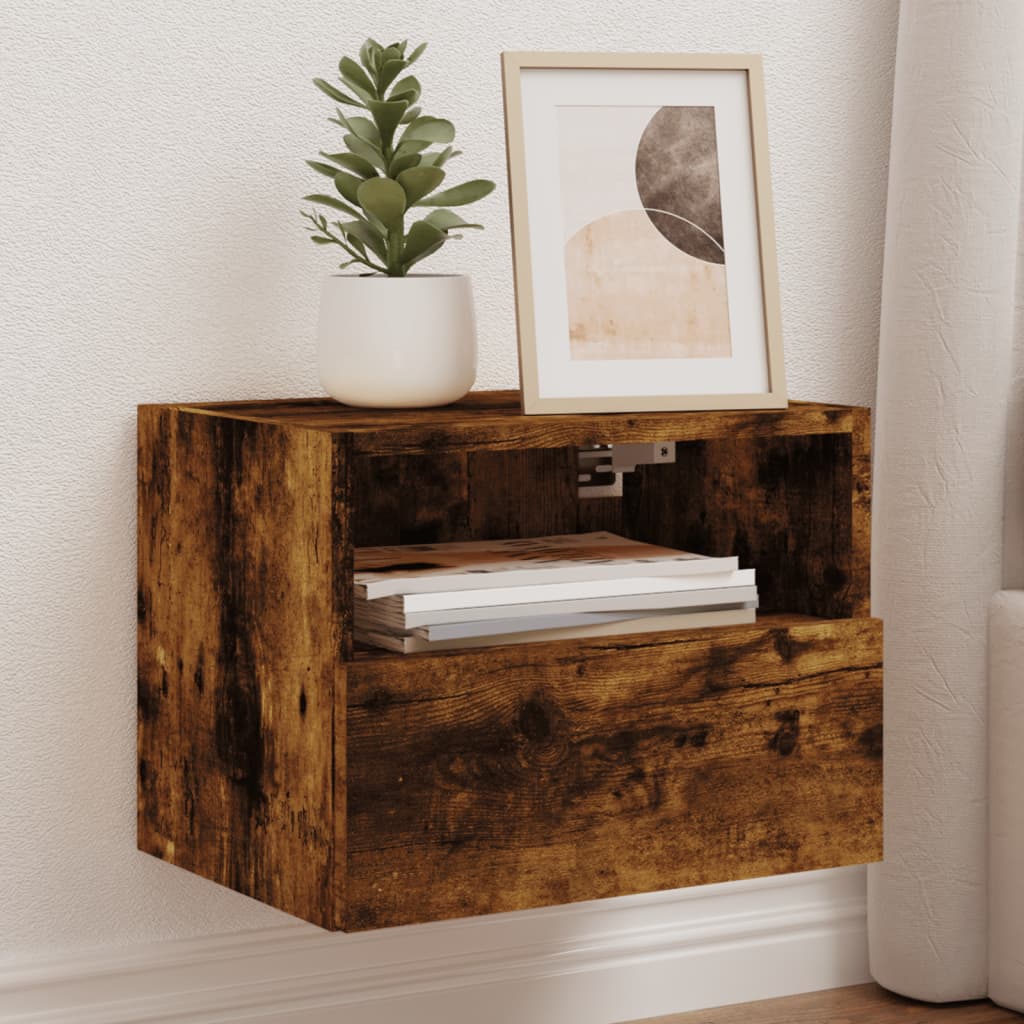vidaXL TV Wall Cabinets 2 pcs Smoked Oak 40x30x30 cm Engineered Wood