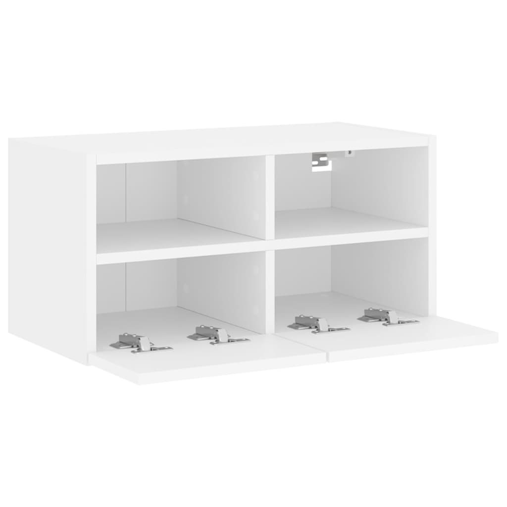 vidaXL TV Wall Cabinet White 60x30x30 cm Engineered Wood