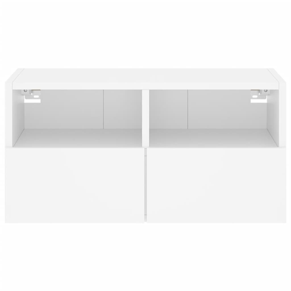 vidaXL TV Wall Cabinet White 60x30x30 cm Engineered Wood