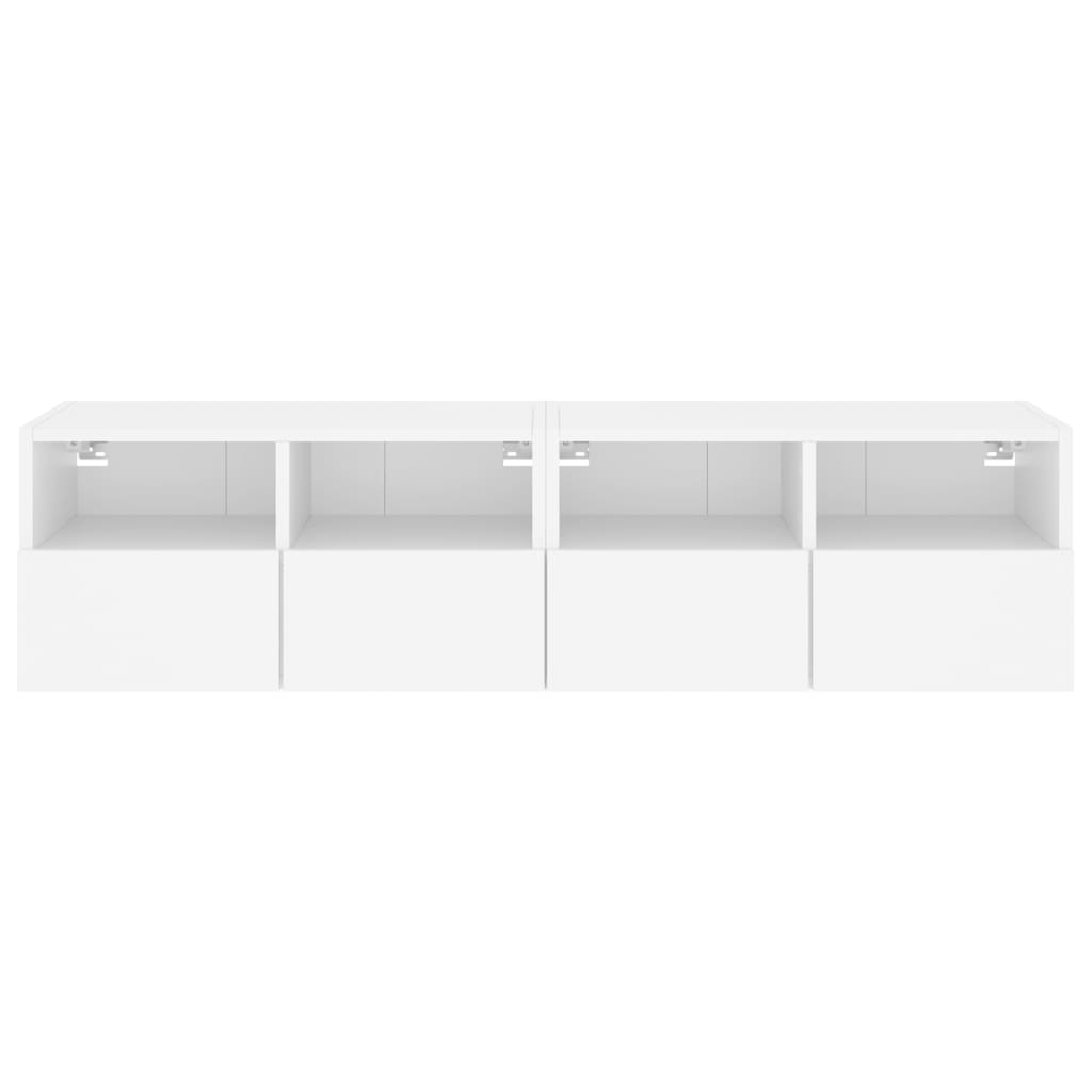 vidaXL TV Wall Cabinets 2 pcs White 60x30x30 cm Engineered Wood