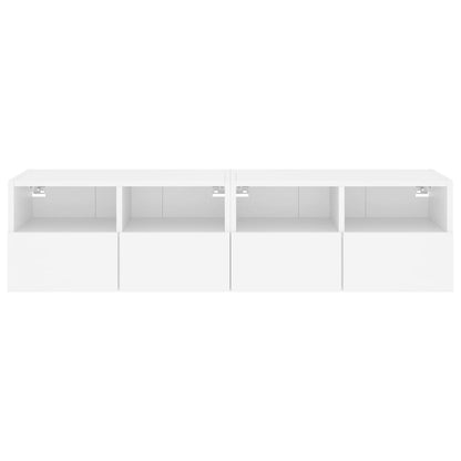 vidaXL TV Wall Cabinets 2 pcs White 60x30x30 cm Engineered Wood