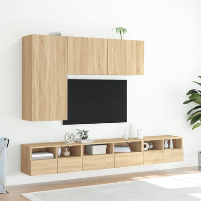 vidaXL TV Wall Cabinet Sonoma Oak 60x30x30 cm Engineered Wood