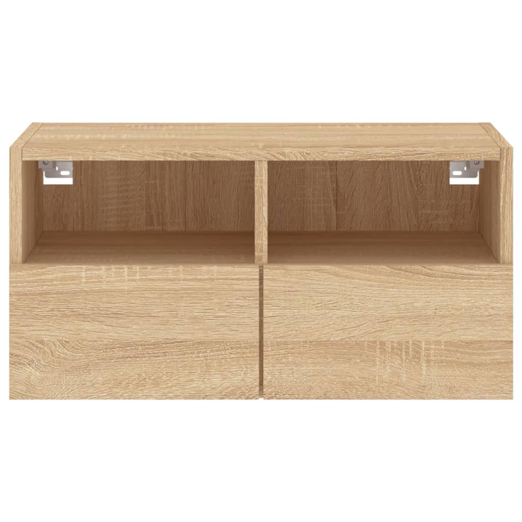 vidaXL TV Wall Cabinet Sonoma Oak 60x30x30 cm Engineered Wood