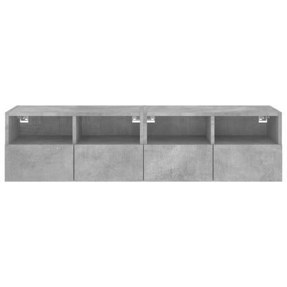 vidaXL TV Wall Cabinets 2 pcs Concrete Grey 60x30x30 cm Engineered Wood