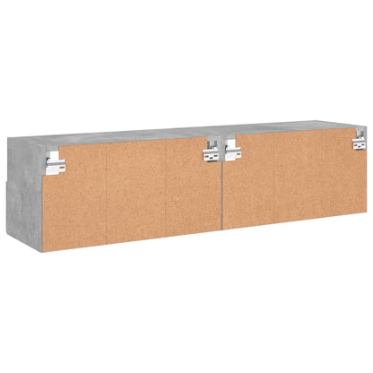 vidaXL TV Wall Cabinets 2 pcs Concrete Grey 60x30x30 cm Engineered Wood