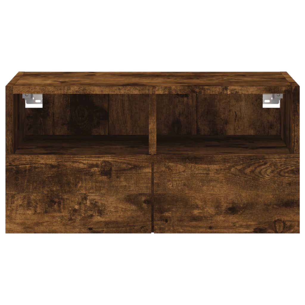 vidaXL TV Wall Cabinet Smoked Oak 60x30x30 cm Engineered Wood