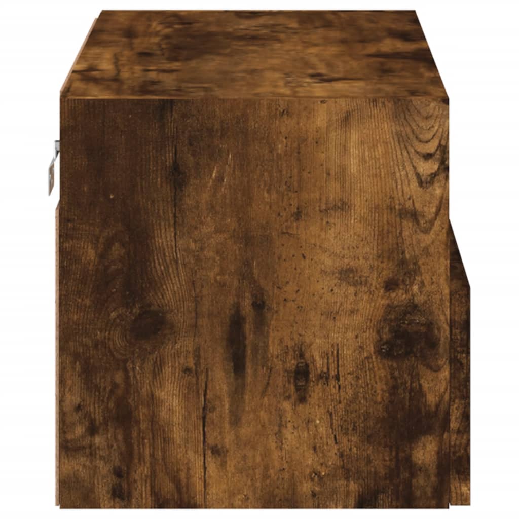 vidaXL TV Wall Cabinet Smoked Oak 60x30x30 cm Engineered Wood