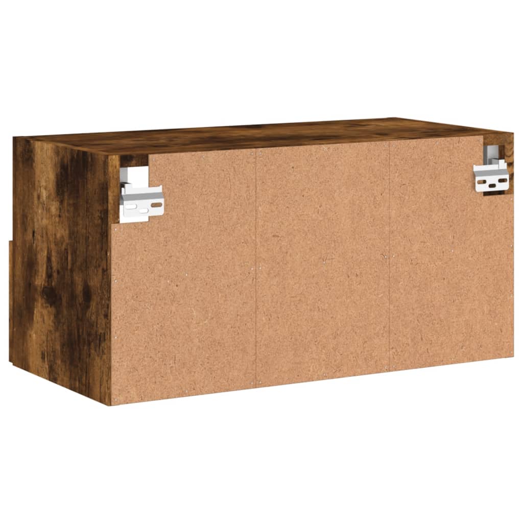 vidaXL TV Wall Cabinet Smoked Oak 60x30x30 cm Engineered Wood