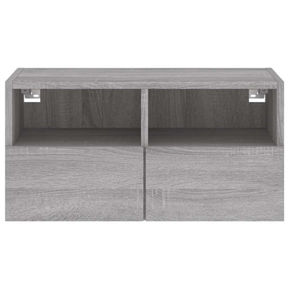 vidaXL TV Wall Cabinet Grey Sonoma 60x30x30 cm Engineered Wood