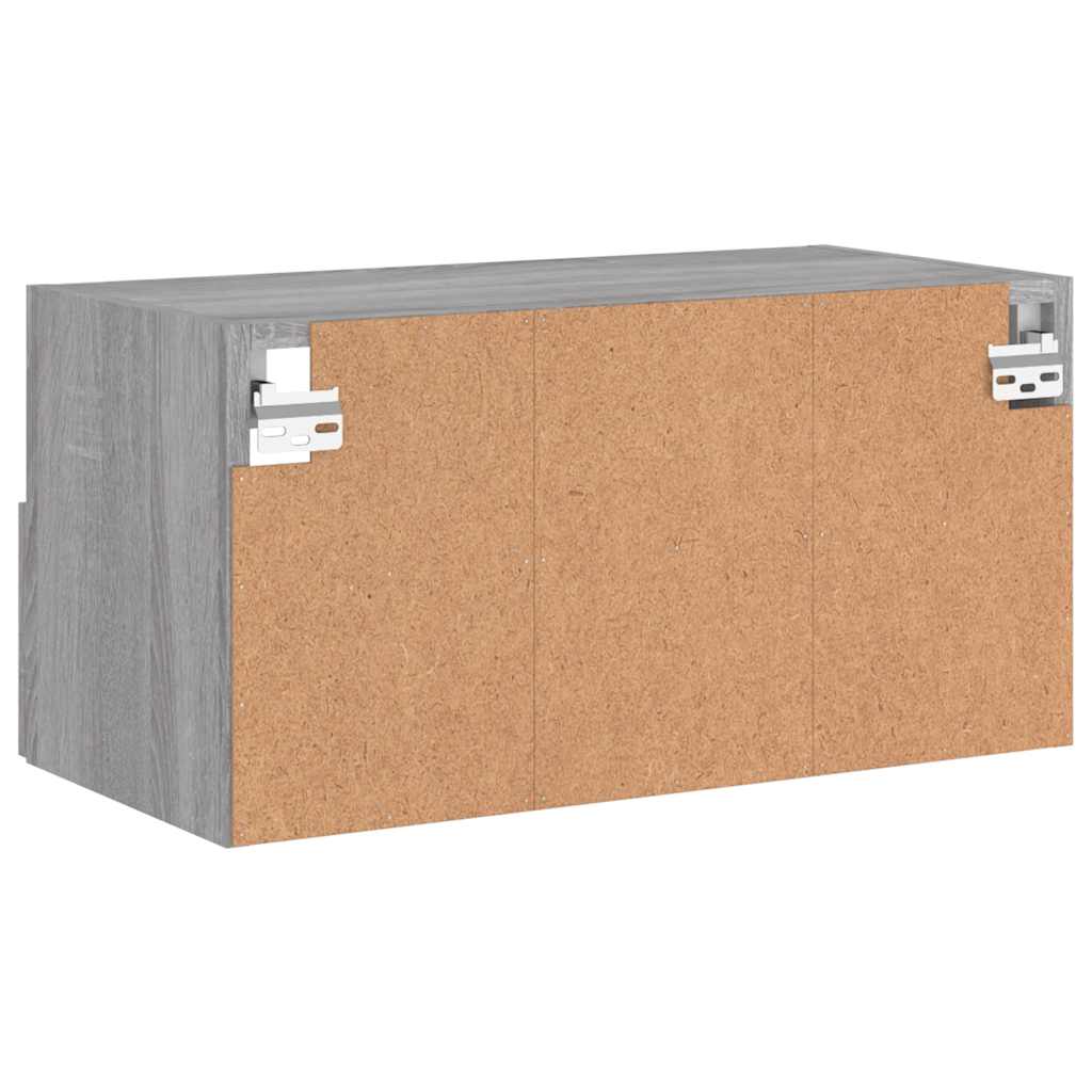 vidaXL TV Wall Cabinet Grey Sonoma 60x30x30 cm Engineered Wood