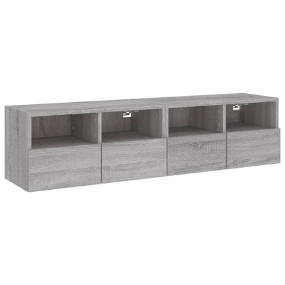 vidaXL TV Wall Cabinets 2 pcs Grey Sonoma 60x30x30 cm Engineered Wood