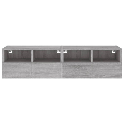 vidaXL TV Wall Cabinets 2 pcs Grey Sonoma 60x30x30 cm Engineered Wood