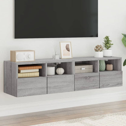 vidaXL TV Wall Cabinets 2 pcs Grey Sonoma 60x30x30 cm Engineered Wood